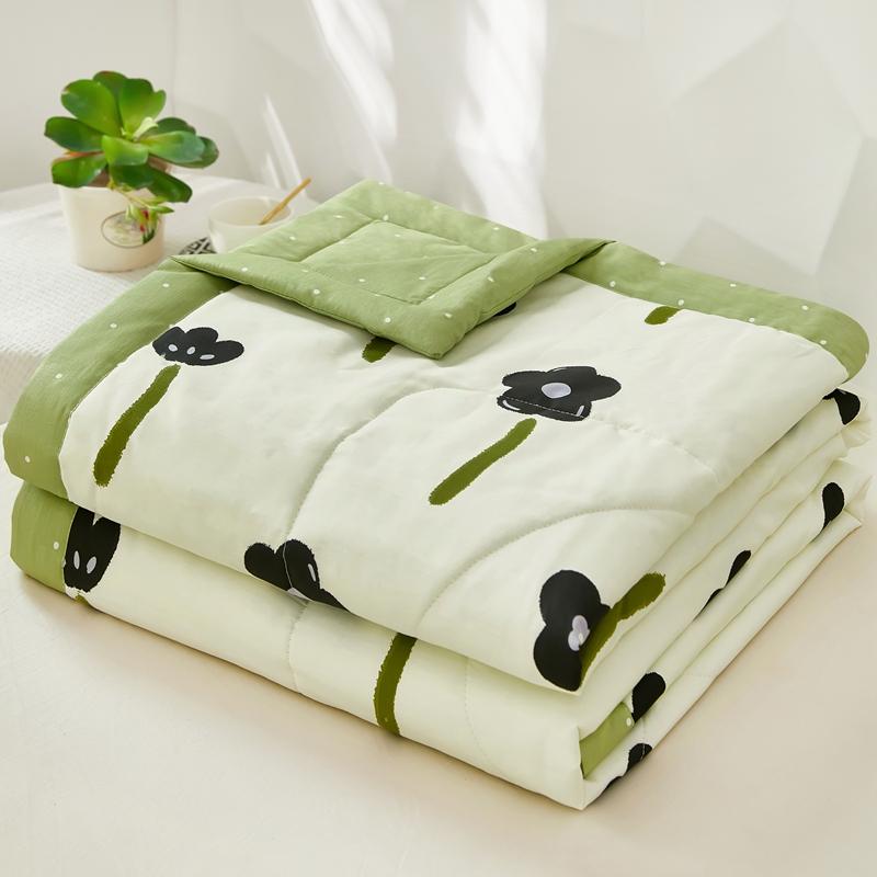 纯棉夏凉被100全棉可机洗单人宿舍薄被子纯棉被子空调被